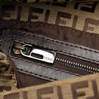 Fendi Zucchino Canvas Double Flap Mamma