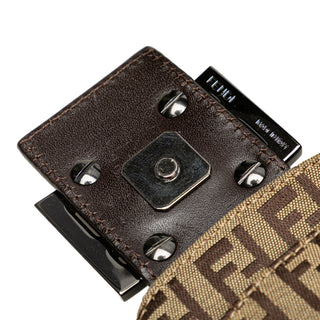 Fendi Zucchino Canvas Double Flap Mamma
