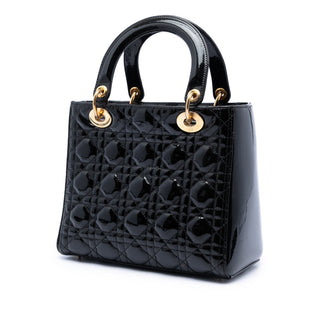 Dior Medium Patent Cannage Lady Dior