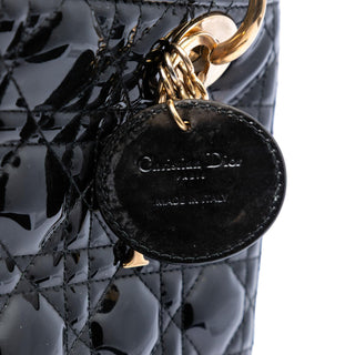 Dior Medium Patent Cannage Lady Dior