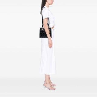 Dior Medium Patent Cannage Lady Dior