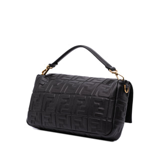 Fendi Large Zucca Leather Baguette