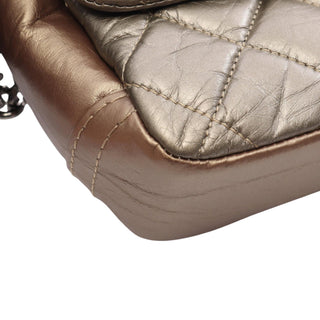 Chanel Small Bicolor Quilted Aged Calfskin Lady Pearly Flap