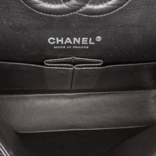 Chanel Medium Classic Chevron Lambskin So Black Double Flap