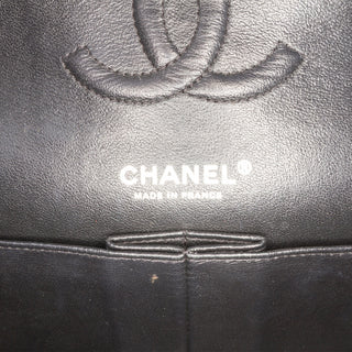 Chanel Medium Classic Chevron Lambskin So Black Double Flap