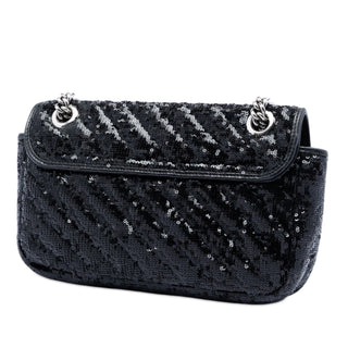 Gucci Medium GG Marmont Matelasse Sequin and Leather Shoulder Bag