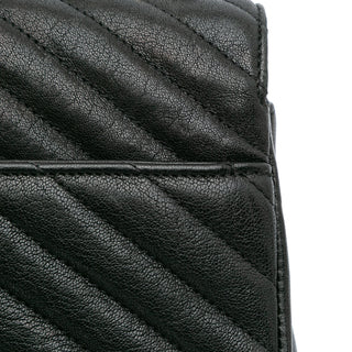 Ysl Medium Monogram Chevron Sheepskin College Bag
