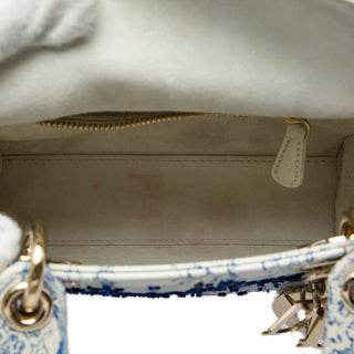 Dior Mini Calfskin Beaded Jardin D Hiver Lady Dior