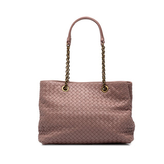 Bottega Veneta Medium Nappa Intrecciato Double Chain Tote