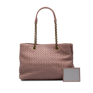 Bottega Veneta Medium Nappa Intrecciato Double Chain Tote