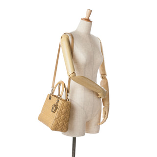 Dior Medium Lambskin Cannage Lady Dior