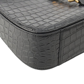 Saint Laurent Croc Embossed Leather Le 5 A 7