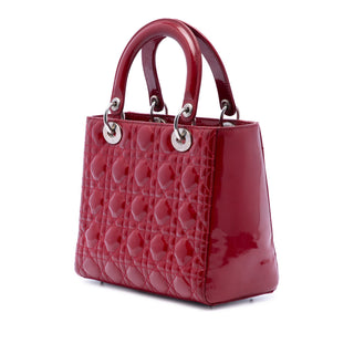 Dior Medium Patent Cannage Lady Dior