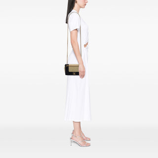 Chanel Small Quilted Bicolor Grosgrain Mademoiselle Single Flap