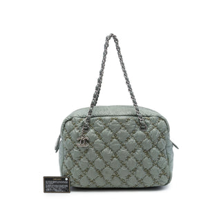 Chanel Paris Byzance Nylon Tweed On Stitch Bowler Bag