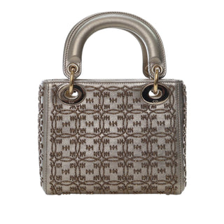 Dior ladyMini Beaded Metallic Lambskin Cannage
