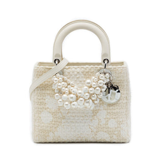 Dior Medium Tweed Pearl Lady Dior