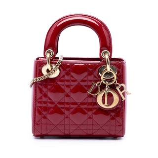 Dior Mini Patent Cannage Lady Dior