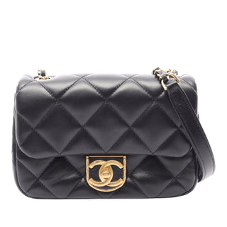 Chanel Small Quilted Lambskin Metal Edge CC Flap