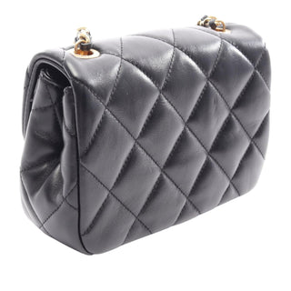 Chanel Small Quilted Lambskin Metal Edge CC Flap