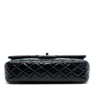 Chanel Medium Classic Distressed Patent Double Flap