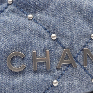 Chanel Mini Denim Studded 22 Handbag