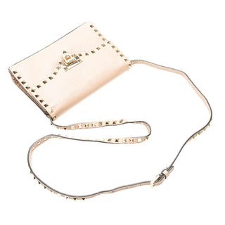 Valentino Medium Pebbled Calfskin Rockstud Flip Lock Crossbody