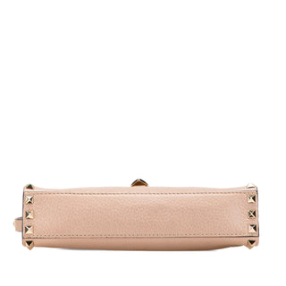 Valentino Medium Pebbled Calfskin Rockstud Flip Lock Crossbody