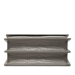 Saint Laurent Medium Croc Embossed Leather Monogram Sunset Crossbody