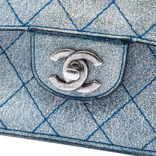 Chanel Medium Classic Crackled Calfskin Wild Stitch Double Flap
