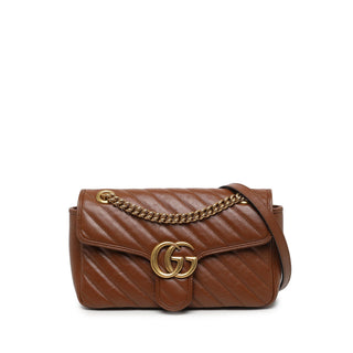 Gucci Medium GG Marmont Matelasse Diagonal Calfskin Shoulder Bag