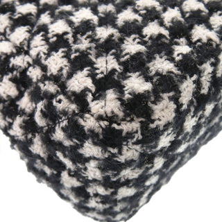 Chanel Medium Quilted Tweed Houndstooth Wavy CC Hobo