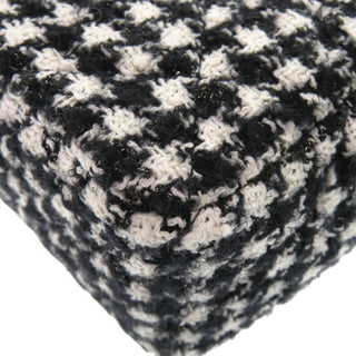 Chanel Medium Quilted Tweed Houndstooth Wavy CC Hobo