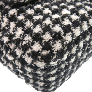 Chanel Medium Quilted Tweed Houndstooth Wavy CC Hobo