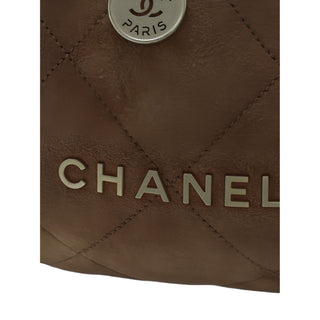 Chanel Large Shearling Trimmed Quilted Suede 22 Hobo
