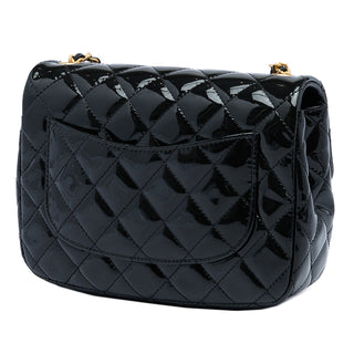 Chanel Mini Square Classic Patent Enamel Coco Hearts Single Flap