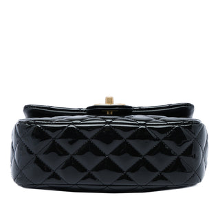 Chanel Mini Square Classic Patent Enamel Coco Hearts Single Flap