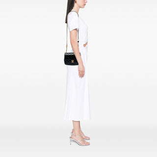Chanel Mini Square Classic Patent Enamel Coco Hearts Single Flap