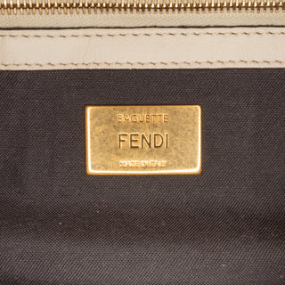 Fendi Bicolor Leather Chain Midi Baguette