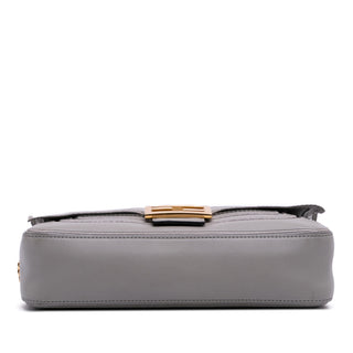 Fendi Embroidered Lace Leather Baguette Chain