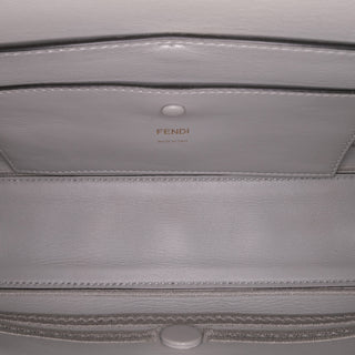 Fendi Embroidered Lace Leather Baguette Chain