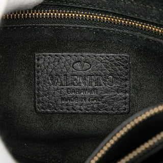 Valentino Small Pebbled Calfskin Rockstud Single Handle Flap