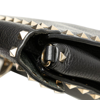Valentino Small Pebbled Calfskin Rockstud Single Handle Flap