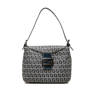 Fendi Zucchino Canvas Double Flap Mamma