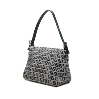 Fendi Zucchino Canvas Double Flap Mamma