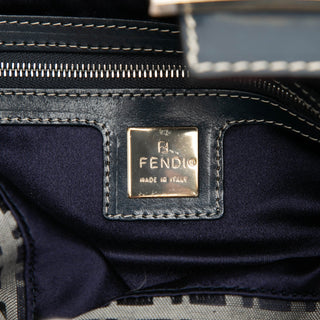 Fendi Zucchino Canvas Double Flap Mamma