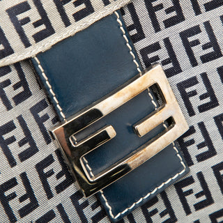 Fendi Zucchino Canvas Double Flap Mamma