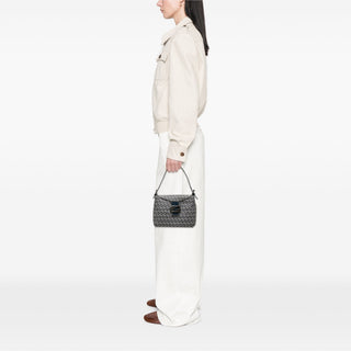 Fendi Zucchino Canvas Double Flap Mamma