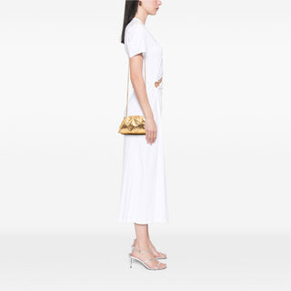 Bottega Veneta Metallic Crinkled Lambskin The Mini Pouch Crossbody