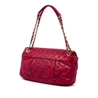 Chanel Large Quilted Iridescent Calfskin Coco Pleats Flap